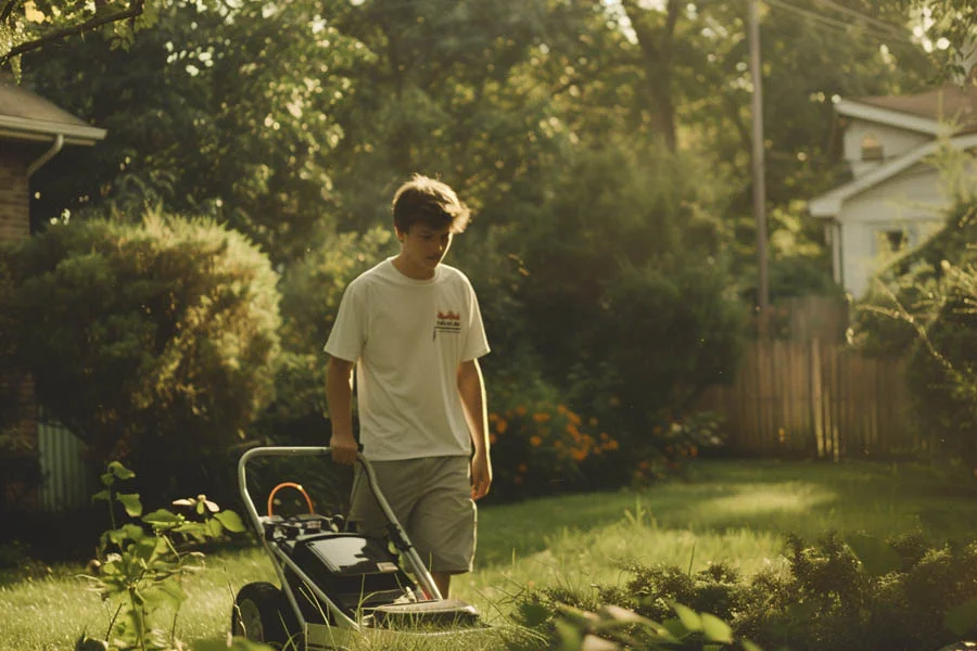 battery operated push lawn mowers